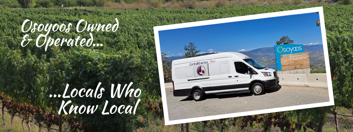 Wine Tour Van and Osoyoos Sign